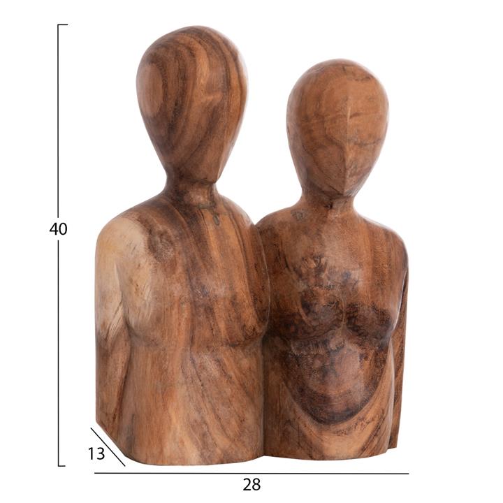 TABLE DECORATION PARR HM4416 ALBASIA WOOD 28x13x40Hcm.