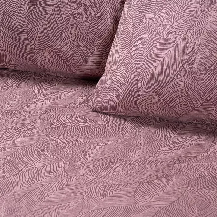 Σετ σεντόνια φανελένια King Size με λάστιχο Crimson Art 12638 185x200+32 Σάπιο Μήλο