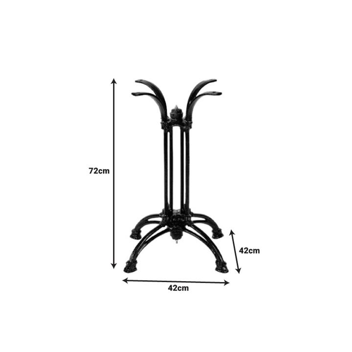 Astu pakoworld metal table base in black shade 42x42x72cm