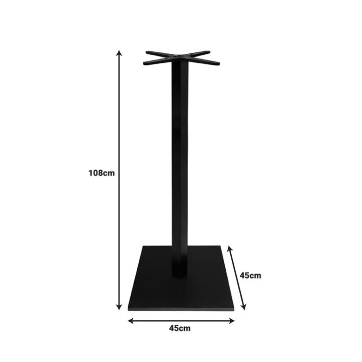 Cabanol pakoworld metal table base in black shade 45x45x108cm