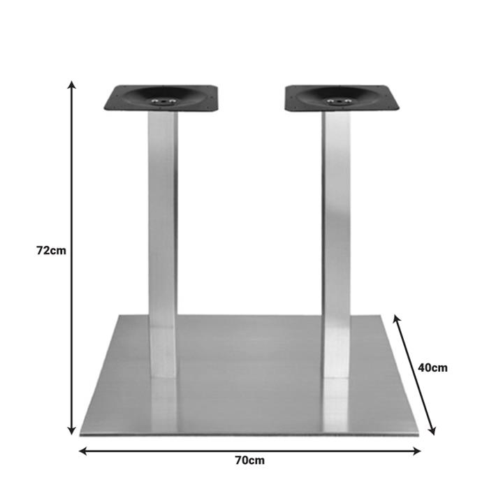 Cosmonash pakoworld aluminum table base in silver shade 40x70x72cm