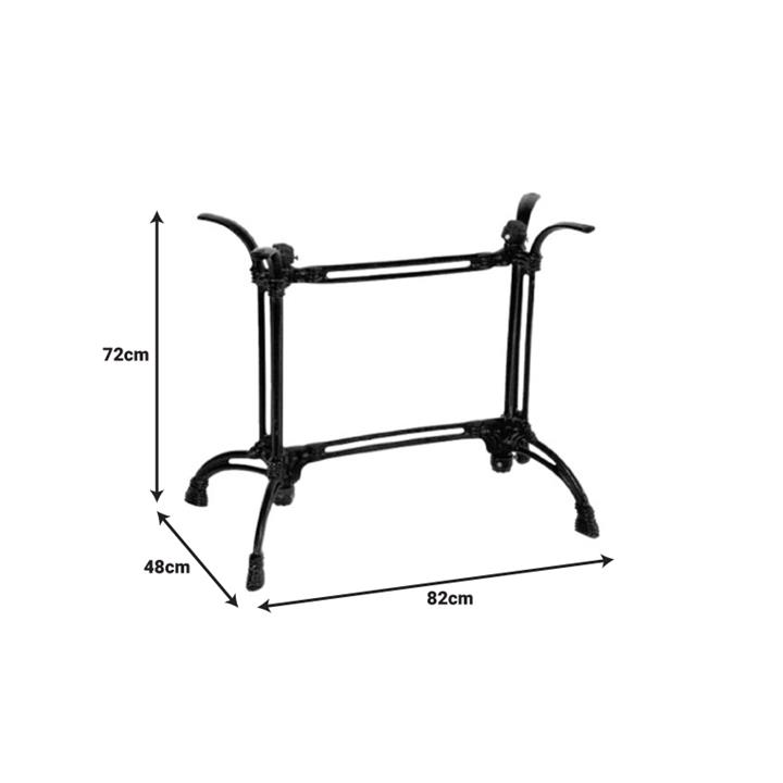 Basa pakoworld metal table base in black shade 82x48x72cm