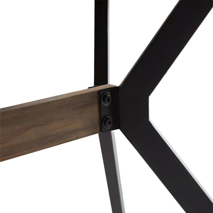 Laluka pakoworld table with black metal legs in walnut shade 120x70x74cm