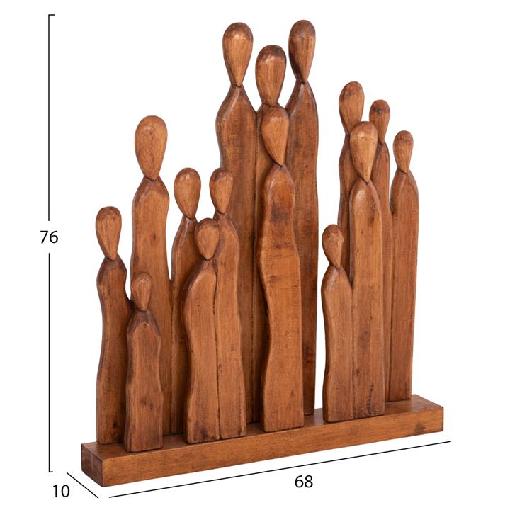 TABLE DECORATION PRIMATE HM4415 ALBASIA WOOD 68x10x76Hcm.
