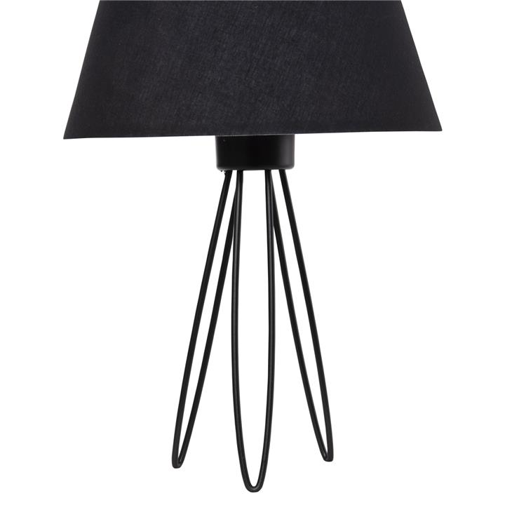 TABLE LAMP LIVO HM4708.01 BLACK WITH TRIPOD METAL BASE Φ22x36Hcm.