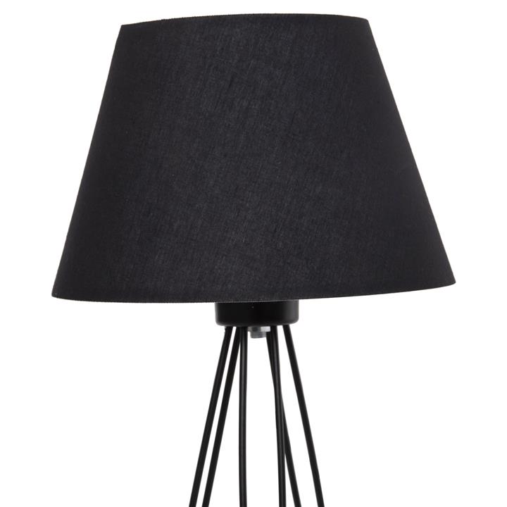 TABLE LAMP LIVO HM4708.01 BLACK WITH TRIPOD METAL BASE Φ22x36Hcm.
