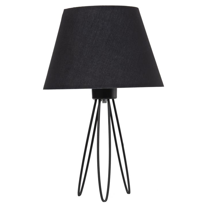 TABLE LAMP LIVO HM4708.01 BLACK WITH TRIPOD METAL BASE Φ22x36Hcm.