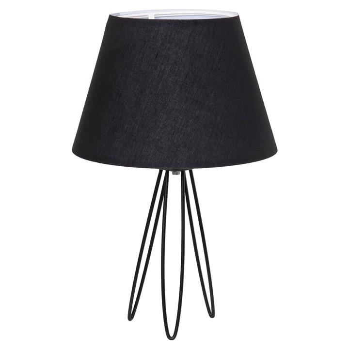 TABLE LAMP LIVO HM4708.01 BLACK WITH TRIPOD METAL BASE Φ22x36Hcm.