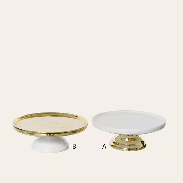 ΠΟΡΣΕΛΑΝΙΝΗ ΤΑΡΤΙΕΡΑ 22 x 11,5 cm ΧΡΥΣΟ – ΛΕΥΚΟ      