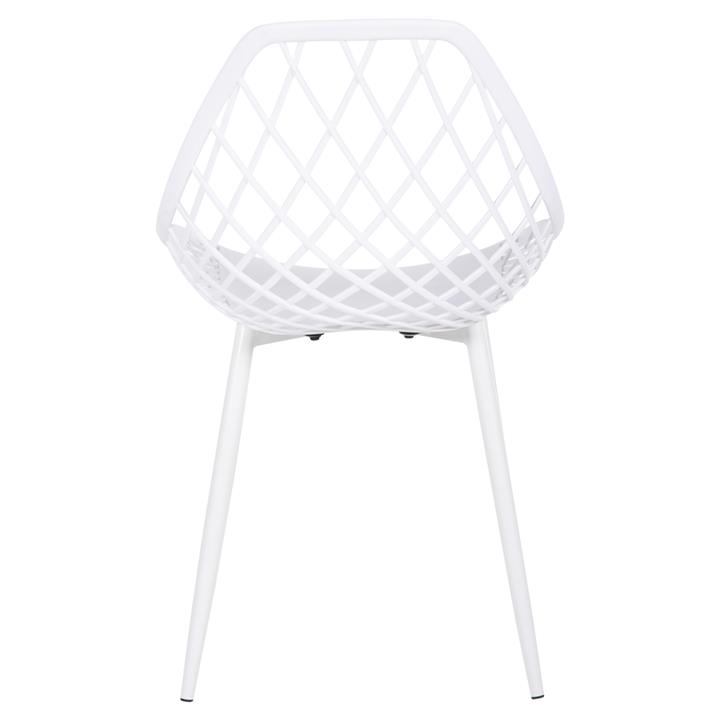 CHAIR POLYPROPYLENE LIO HM9524.11 IN WHITE COLOR WITH WHITE METAL LEGS 52x53x82Hcm.