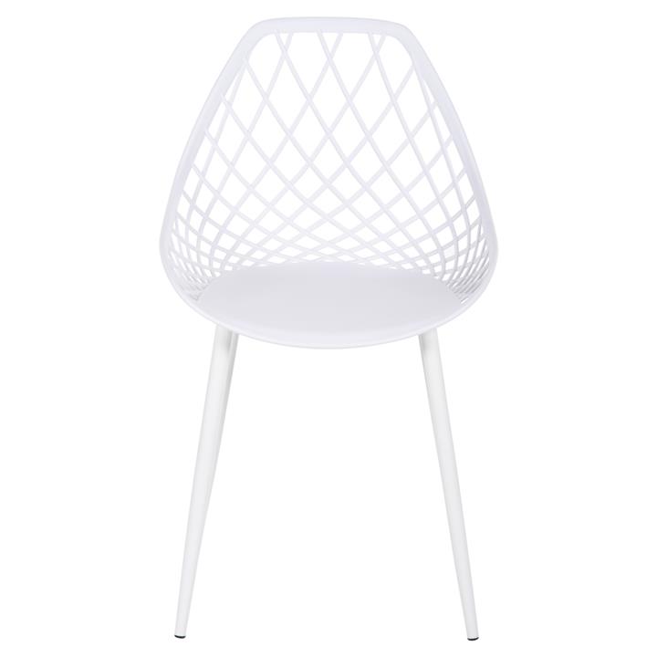 CHAIR POLYPROPYLENE LIO HM9524.11 IN WHITE COLOR WITH WHITE METAL LEGS 52x53x82Hcm.
