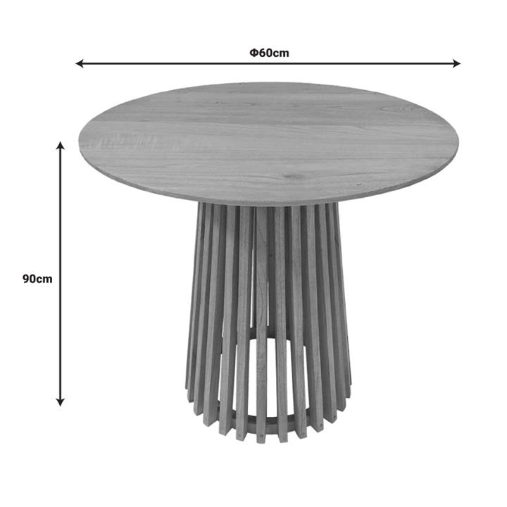 Kenda pakoworld mindi wood bar table in natural shade D60x90cm