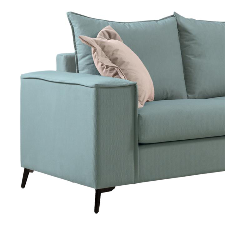 Verona 2-seater sofa mint fabric with cream cushions 173x93x100cm
