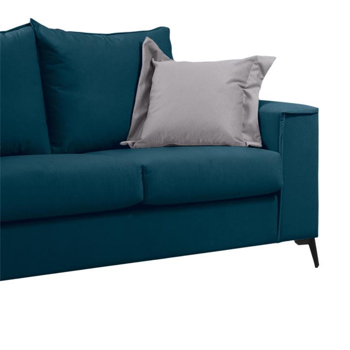 Verona 2-seater sofa blue fabric with light grey cushions 173x93x100cm