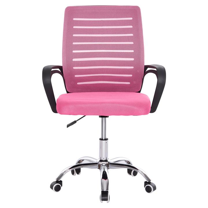 ΚΑΡΕΚΛΑ ΓΡΑΦΕΙΟΥ TRAIL HM1192.35 ΡΟΖ MESH-ΠΟΔΙ ΧΡΩΜΙΟΥ 62x51x98Υεκ.