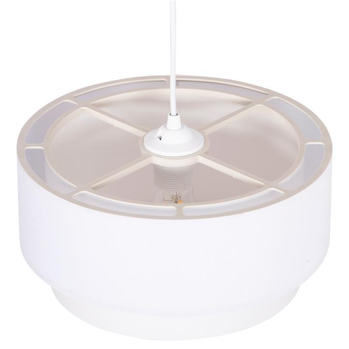 CEILING PENDANT CYLINDRICAL LAMP KRIKS HM4707.01 PVC IN WHITE Φ30x70Hcm.