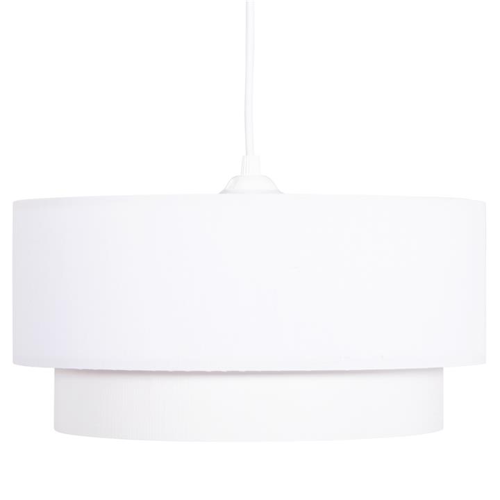 CEILING PENDANT CYLINDRICAL LAMP KRIKS HM4707.01 PVC IN WHITE Φ30x70Hcm.