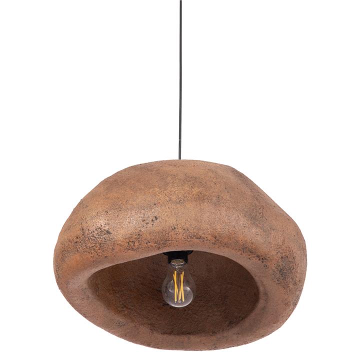 ΦΩΤΙΣΤΙΚΟ ΟΡΟΦΗΣ ΜΕ ΟΨΗ ΠΕΤΡΑΣ STONER (M) HM4418 ΣΚΟΥΡΟ ΜΠΕΖ ΗΜΙΔΙΑΦΑΝΟ 56x31x31Υεκ.