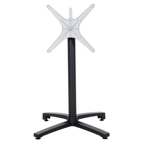 Aluminum base Folding HM459.01 black matte 69x69x73-92 with cross 48x48