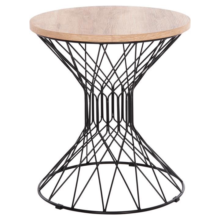 ΒΟΗΘΗΤΙΚΟ ΤΡΑΠΕΖΙ ΣΑΛΟΝΙΟΥ KEON HM18038.03 MDF TOP ΣΕ ΣΟΝΑΜΑ-ΜΕΤΑΛΛΟ Φ45x50Υεκ.