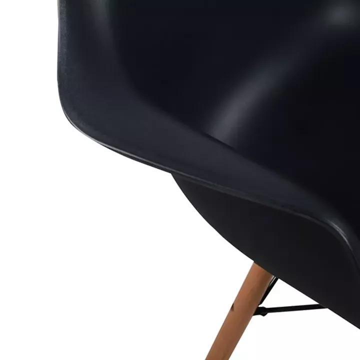 Armchair with wooden legs and black seat Mirto HM005.02 64x60x81 cm