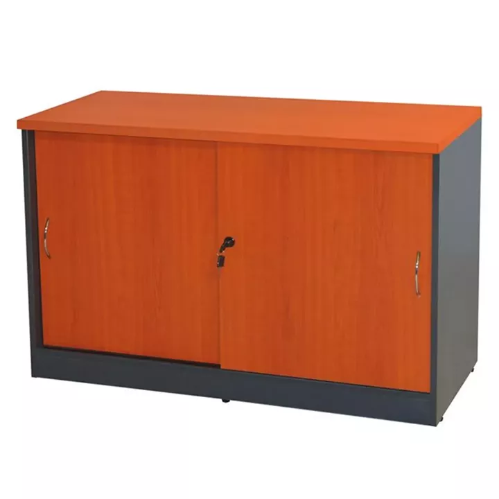 Professional office cabinet HM2012.03 in cherry color 100Χ45Χ69cm