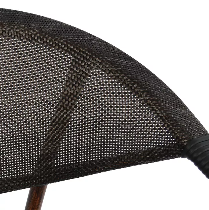 Armchair Aluminum Bamboo Look Brown with textline HM5025 60,5x59x81 cm