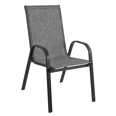OUTDOOR ARMCHAIR LEON HM5000.01 GREY METAL FRAME-GREY TEXTILENE 54x70x93Hcm.