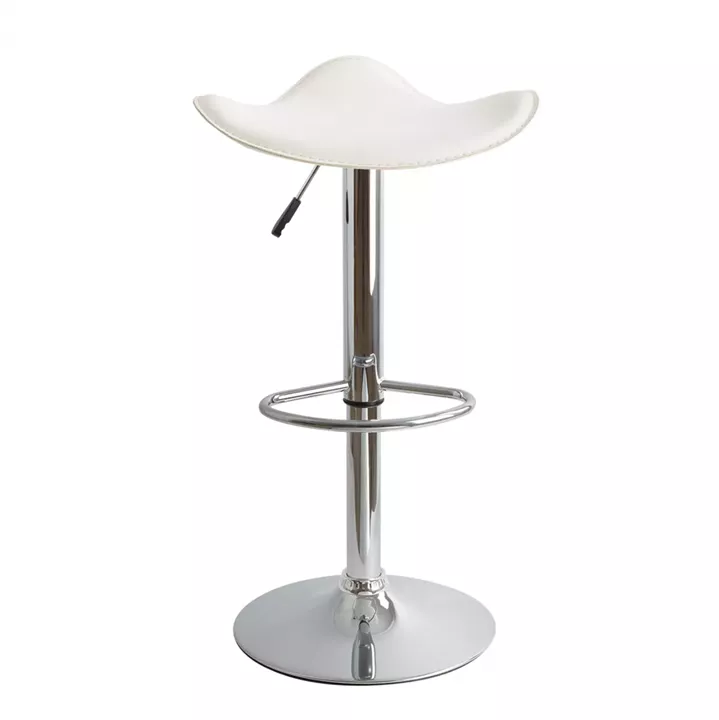 Bar Stool HM201.02 White PU with gas lift 45χ45χ82