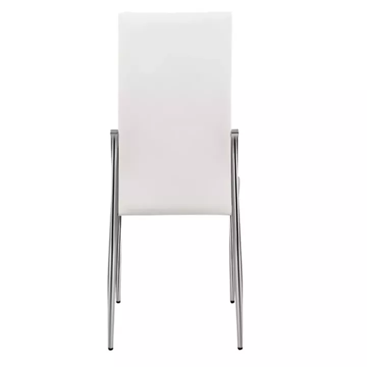 Dining chair Kim HM0080.01 White PU with metallic frame 45X55X99 cm