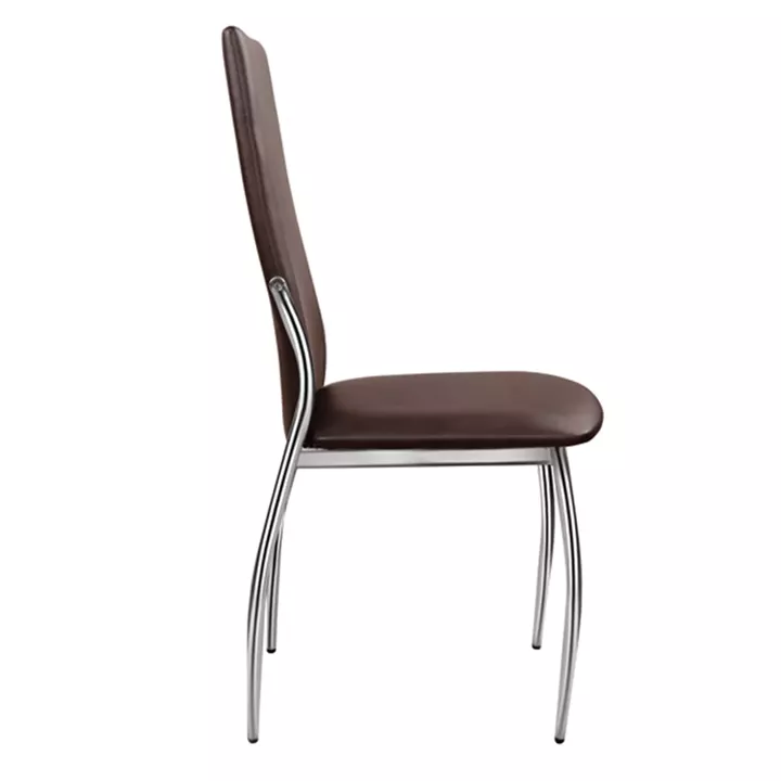 Dining chair Kim HM0080.05 Brown PU with metallic frame 45X55X99 cm