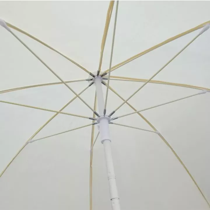 Umbrella for the beach Fiberglass Rays 2m HM6015.01 White