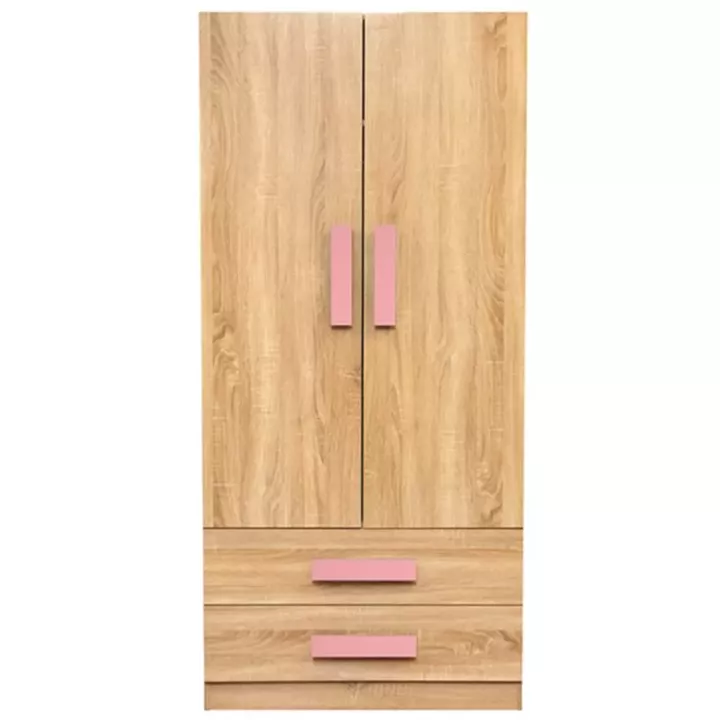 Wardrobe 2 Door Playroom Sonama-Pink HM335+HM336.02 80X50X180cm