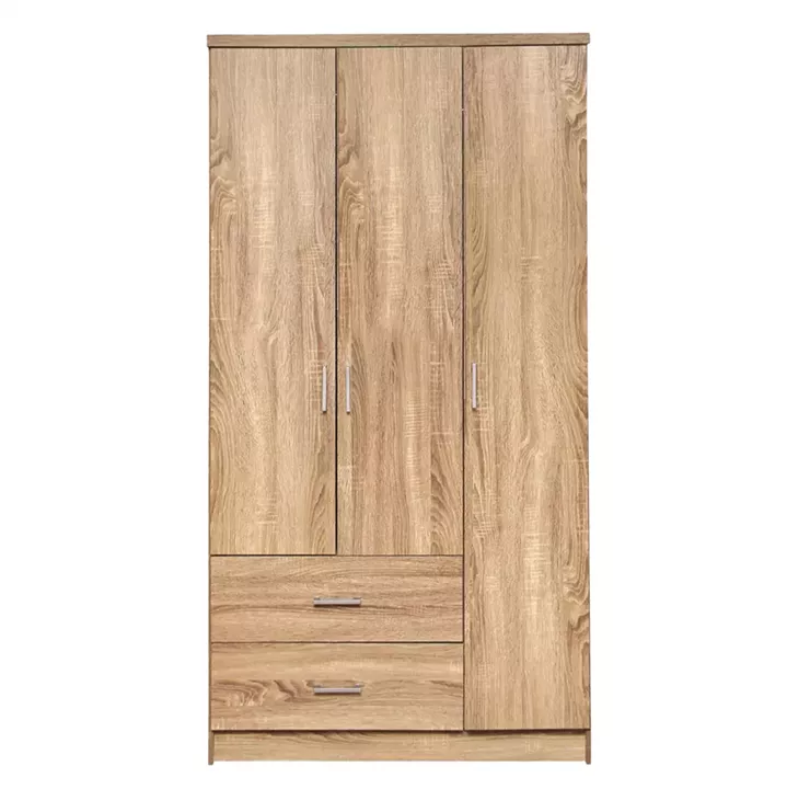 Wardorbe 3 Door with 2 drawers HM340.02 Sonama 89x42,5x181