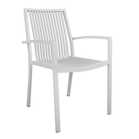 Aluminum armchair BRONCA White HM5130.01 54,2x59x83,5 cm