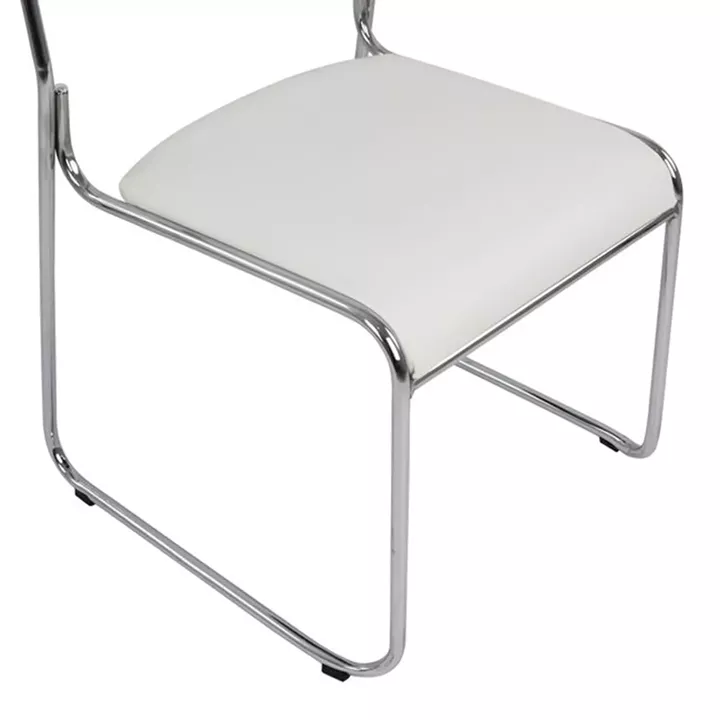 Conference office chair HM1019.02 White color 48,5x51,5x77 cm