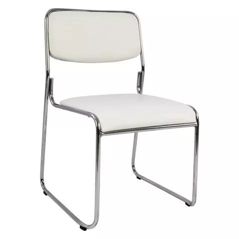 Conference office chair HM1019.02 White color 48,5x51,5x77 cm