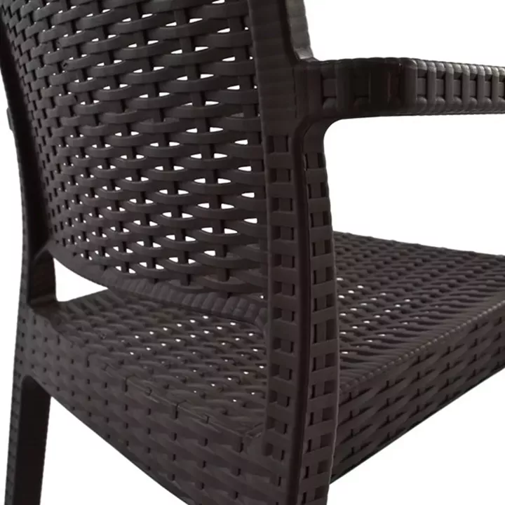 Chair with arms Polypropylene Dark Brown HM5134.02 57x55,5x89 cm