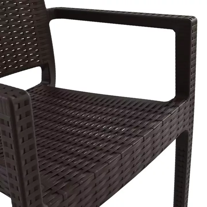 Chair with arms Polypropylene Dark Brown HM5134.02 57x55,5x89 cm