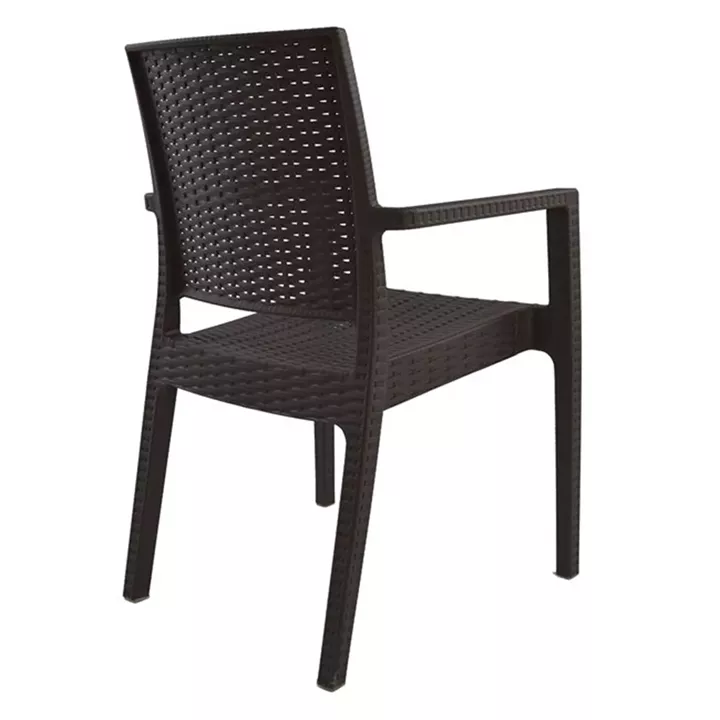 Chair with arms Polypropylene Dark Brown HM5134.02 57x55,5x89 cm