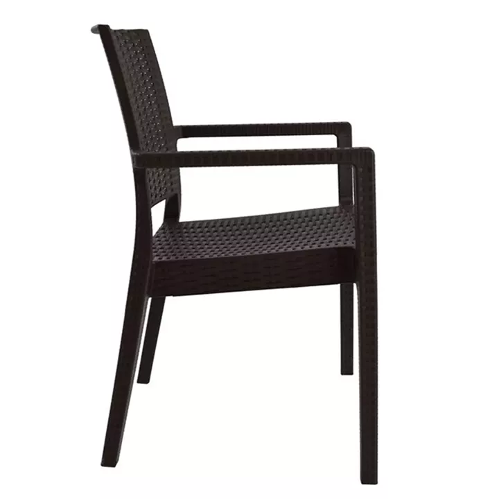 Chair with arms Polypropylene Dark Brown HM5134.02 57x55,5x89 cm