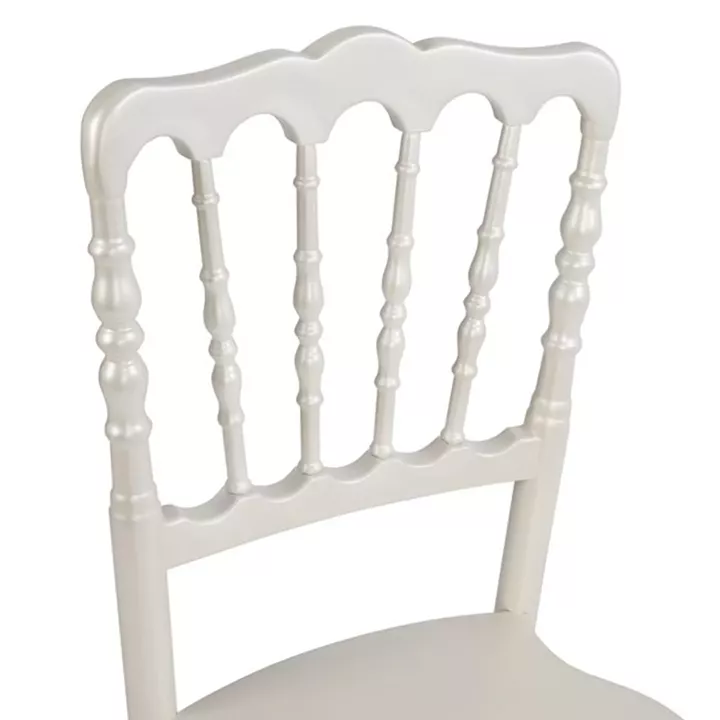 Wooden chair Napoleon Pearl color with protection hood HM8056.01 40x46,5x90 cm