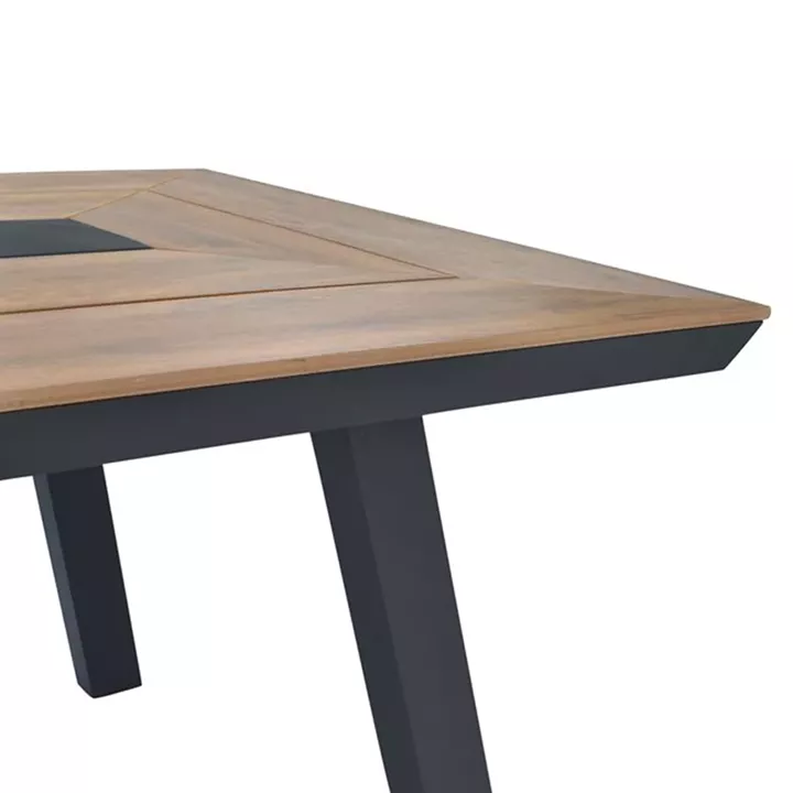 Set Dining Table 7pieces Aluminum in grey color HM5233.02