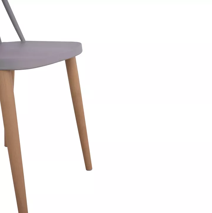 Dining chair HM8052.10 Vanessa grey with metallic legs 43x46,5x82cm