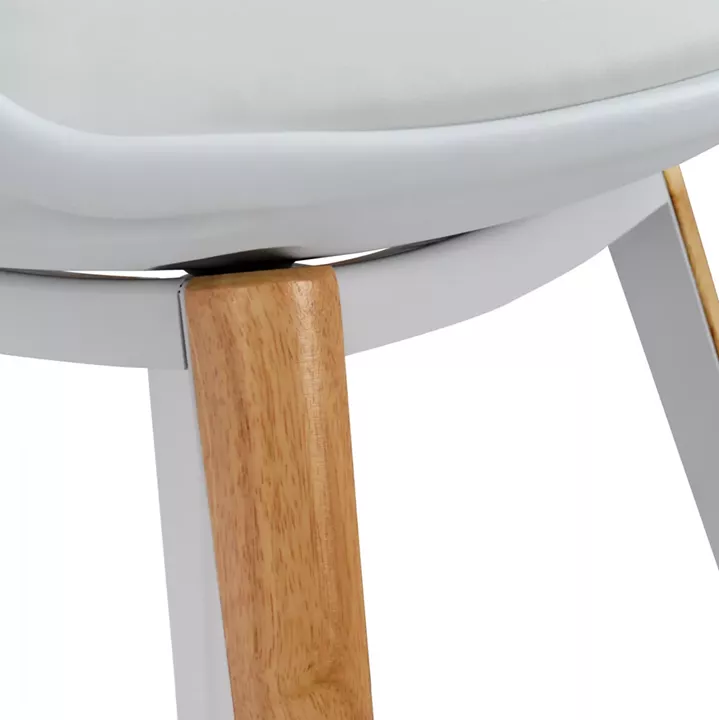 Dining chair HM8049.01 Anais White with wooden legs 60x61x85,5 cm