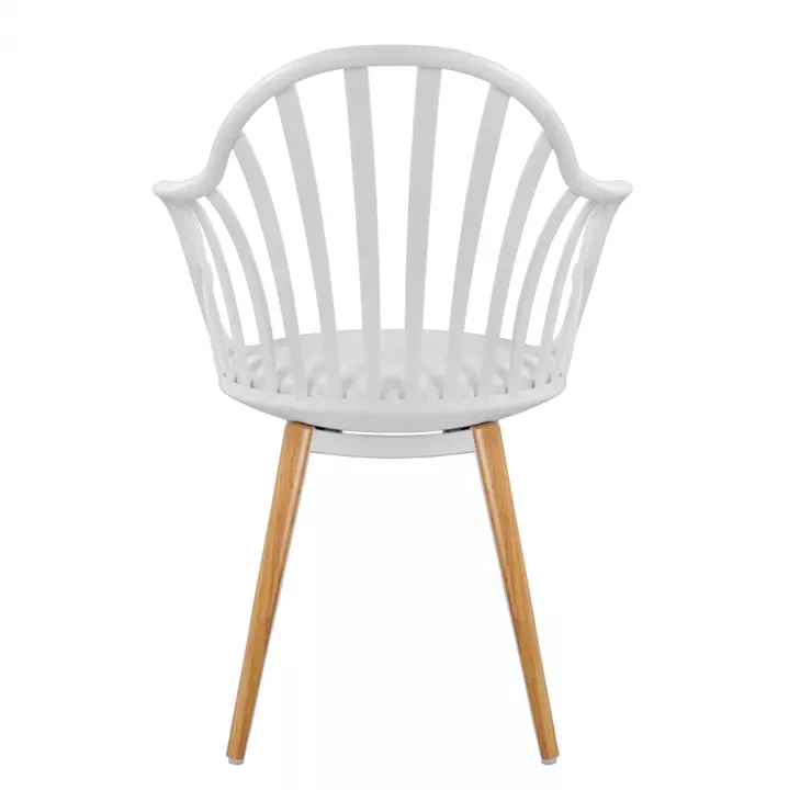 Dining chair HM8049.01 Anais White with wooden legs 60x61x85,5 cm