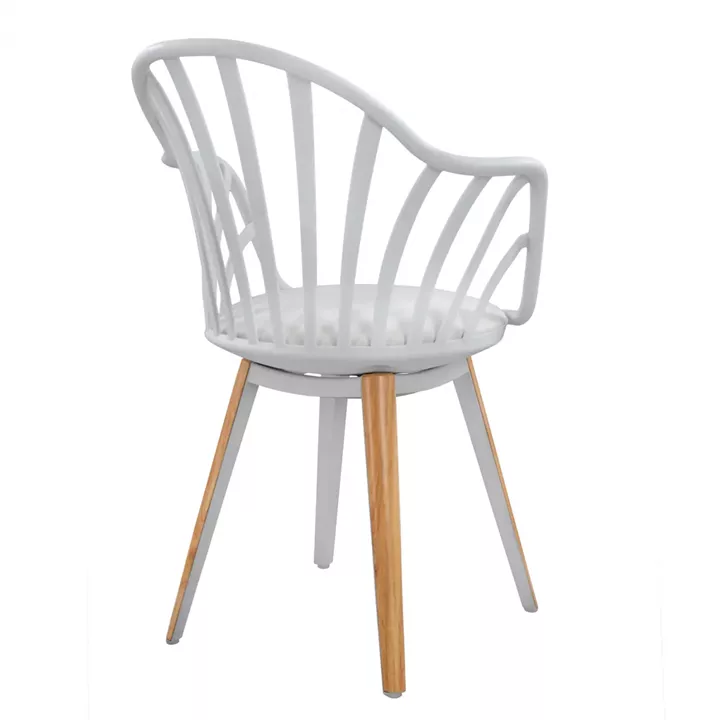 Dining chair HM8049.01 Anais White with wooden legs 60x61x85,5 cm
