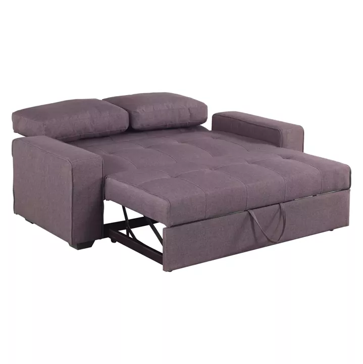 Sofa/Bed Kanna 2 seater HM3082.01 with brown fabric 176x102x91 cm