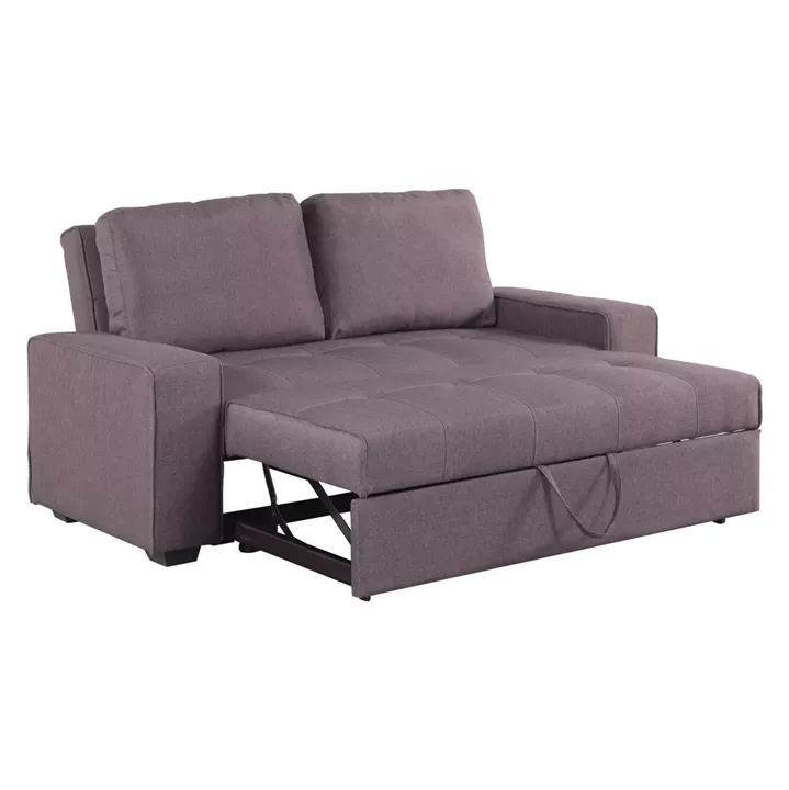 Sofa/Bed Kanna 2 seater HM3082.01 with brown fabric 176x102x91 cm