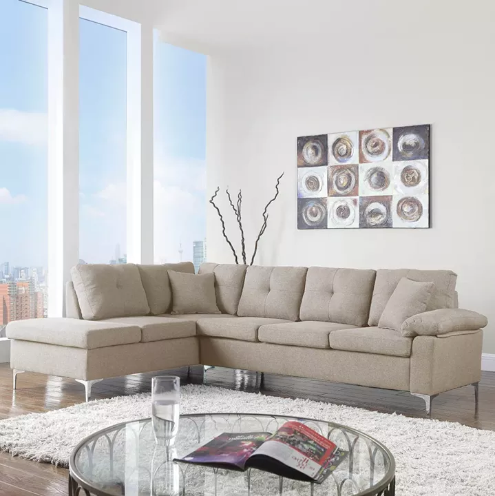 Corner left Sofa HM3086L Beige 282x197x90 cm